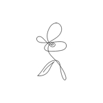 cham (chamda)さんの某花屋さんのコンセプトイラスト「ひと筆描きの一輪の花」への提案
