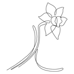 NobutakaTakahashi (NobutakaTakahashi)さんの某花屋さんのコンセプトイラスト「ひと筆描きの一輪の花」への提案