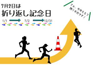 Latte (s2golden)さんの1年のど真ん中7月2日に届くように送る【真ん中の日カード】のデザインへの提案