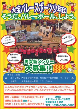 D.GATE (fgdgert)さんのスポーツ少年団（バレーボール）メンバー募集のポスター作成への提案
