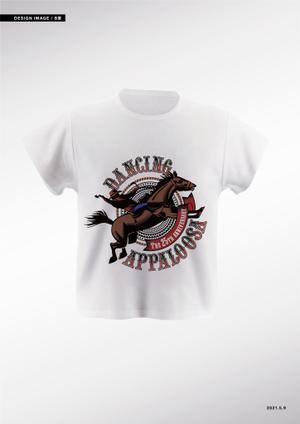 tumu (tsko)さんのカントリーダンスグループ、Dancing Appaloosaの25周年記念のＴシャツデザインへの提案