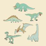 OGR Lab (one_giant_reptile)さんのリアルな恐竜のイラスト、総柄希望。子供用レッスンバックや巾着に使用への提案
