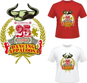 birz (birz)さんのカントリーダンスグループ、Dancing Appaloosaの25周年記念のＴシャツデザインへの提案