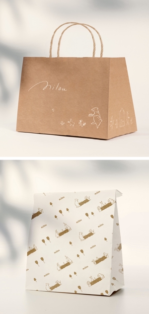 Sdesign (tomo5076)さんのケーキやクッキーなどのお菓子を入れる紙袋のパッケージデザインへの提案