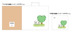 寺嶋桃子 (mmmmoooo)さんのケーキやクッキーなどのお菓子を入れる紙袋のパッケージデザインへの提案
