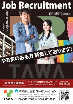 北澤勝司 (maido_oo_kini)さんの社員募集のポスターデザインへの提案