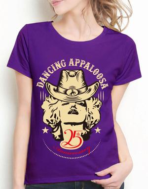 STUDIO ZEAK  (omoidefz750)さんのカントリーダンスグループ、Dancing Appaloosaの25周年記念のＴシャツデザインへの提案
