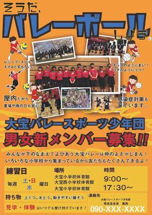 Suke (naga25)さんのスポーツ少年団（バレーボール）メンバー募集のポスター作成への提案
