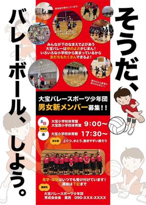 OHAHASUN ()さんのスポーツ少年団（バレーボール）メンバー募集のポスター作成への提案