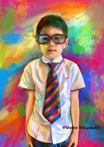 林　陽子 (sjhpw698)さんの子供の写真をイラスト化への提案