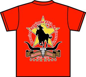 naomi (Ts-naomi)さんのカントリーダンスグループ、Dancing Appaloosaの25周年記念のＴシャツデザインへの提案