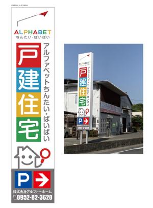 HMkobo (HMkobo)さんの不動産会社「アルファベットちんたい・ばいばい」の看板デザインへの提案