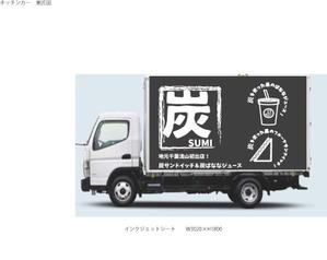 Sigh Planning (sign_planning)さんの炭サンドイッチ＆炭ばななジュース【SUMI】のキッチンカーの看板作成依頼への提案