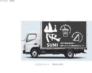 Sigh Planning (sign_planning)さんの炭サンドイッチ＆炭ばななジュース【SUMI】のキッチンカーの看板作成依頼への提案