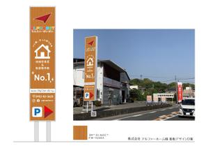 speedster (speedster)さんの不動産会社「アルファベットちんたい・ばいばい」の看板デザインへの提案
