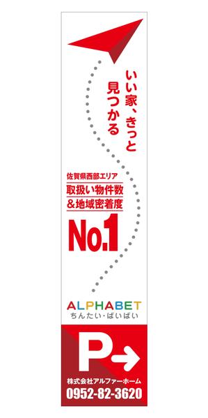 Y.design (yamashita-design)さんの不動産会社「アルファベットちんたい・ばいばい」の看板デザインへの提案