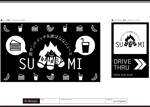 K-Design (kurohigekun)さんの炭サンドイッチ＆炭ばななジュース【SUMI】のキッチンカーの看板作成依頼への提案