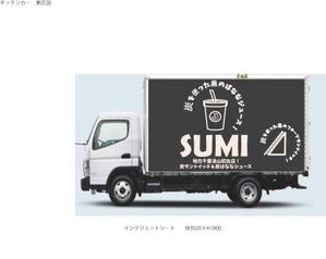 Sigh Planning (sign_planning)さんの炭サンドイッチ＆炭ばななジュース【SUMI】のキッチンカーの看板作成依頼への提案