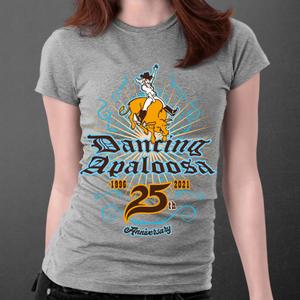 STUDIO ZEAK  (omoidefz750)さんのカントリーダンスグループ、Dancing Appaloosaの25周年記念のＴシャツデザインへの提案