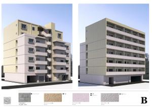 XYZ Studio (ground3)さんのマンション外観のデザイン変更 パース制作への提案