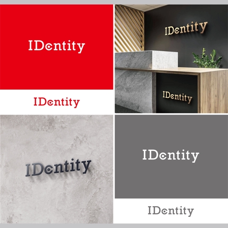 SSH Design (s-s-h)さんのグローバルな高級アパレルブランド「IDentity」のブランドロゴへの提案