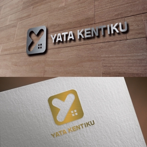 脇　康久 (ワキ ヤスヒサ) (batsdesign)さんの建築会社　矢田建築の会社名とロゴへの提案