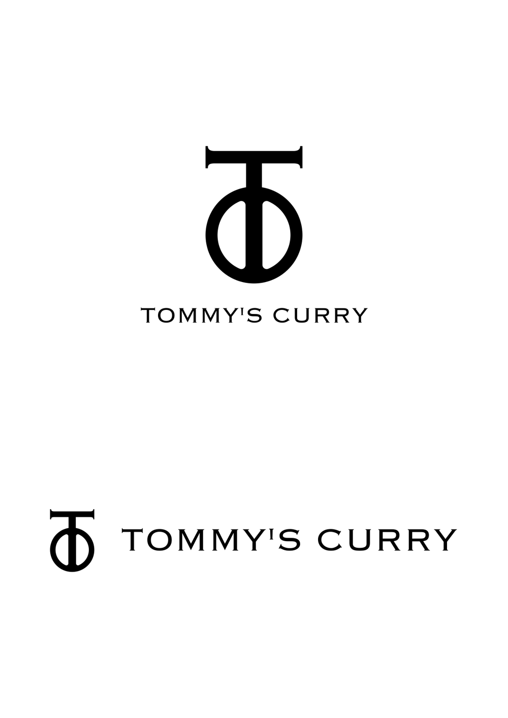 カレーショップ「トミーズカレー」のロゴ