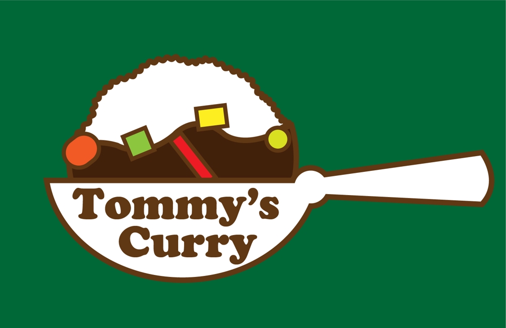 カレーショップ「トミーズカレー」のロゴ