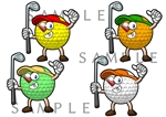 お絵描きカーネル (colonel-design-offic)さんのゴルフ工房サムアップのキャラクターデザインへの提案