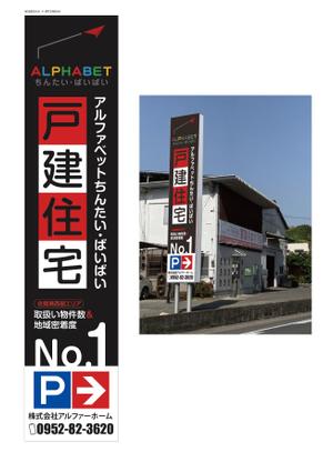 HMkobo (HMkobo)さんの不動産会社「アルファベットちんたい・ばいばい」の看板デザインへの提案