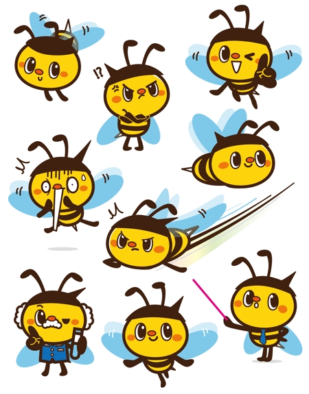 tell_mokichi (tell_mokichi)さんの企業マスコットキャラクター（蜂(BEE)をベース）の依頼　への提案