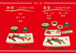 Nakaji (O_kaminaka)さんの新規オープン寿司barのイラストメニュー作成への提案