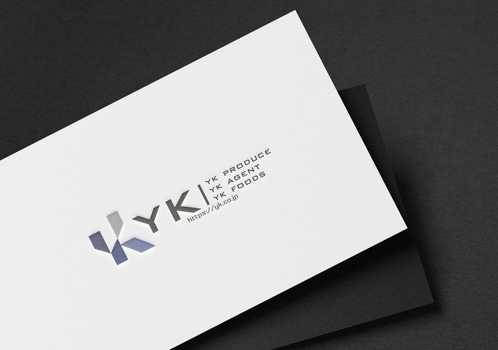 撮影・制作、芸能、飲食の3事業統一　「YK」のロゴ
