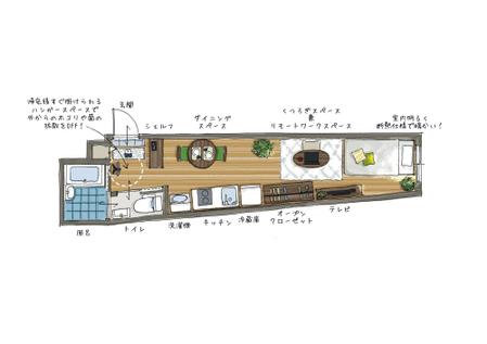 手書き風 間取り図 レイアウトイメージ のイラスト 作成の依頼 外注 イラスト制作の仕事 副業 クラウドソーシング ランサーズ Id