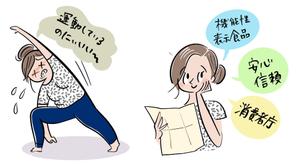 十時朱視 (alloallo_oui)さんのダイエットサプリ「メタストップ」のチラシ内のイラスト作成への提案