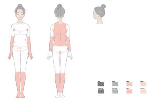 CUBE (cube1)さんの「医療脱毛クリニック」の女性のイラストへの提案