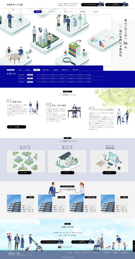 monmomさんの不動産会社ウェブサイトのトップページデザインへの提案