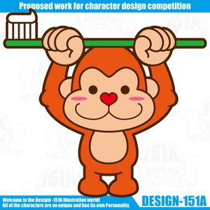 DESIGN-151A (non-wataboushi)さんの小児歯科のキャラクター　「ゴリラのイラスト」　への提案