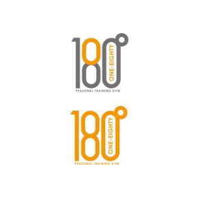 Hagemin (24tara)さんのパーソナルトレーニング施設「180°」（ワンエイティー）のロゴへの提案