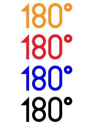 じゅん (nishijun)さんのパーソナルトレーニング施設「180°」（ワンエイティー）のロゴへの提案