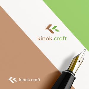 LUCKY2020 (LUCKY2020)さんの木の素材を中心とした販売サイト kinok craft のロゴへの提案