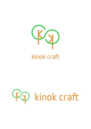 ing (ryoichi_design)さんの木の素材を中心とした販売サイト kinok craft のロゴへの提案