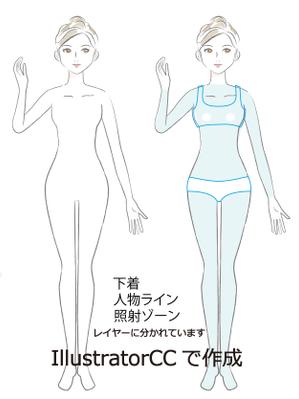 なないろ工房 (nanapoke)さんの「医療脱毛クリニック」の女性のイラストへの提案