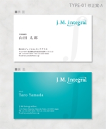 しま (shima-z)さんのオンライン医療会社「JMIntegral」の名刺デザインへの提案