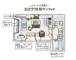 serendipper (serendipper)さんの手書き風「間取り図（レイアウトイメージ）のイラスト」作成への提案