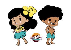 上地咲 (hu-hi)さんのハワイを感じられる双子のキャラクターデザインへの提案