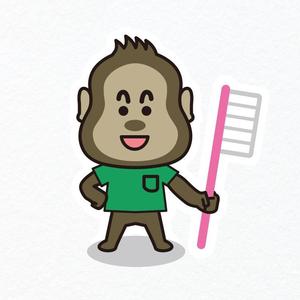 ShimonesDesign (shimonesdesgin)さんの小児歯科のキャラクター　「ゴリラのイラスト」　への提案