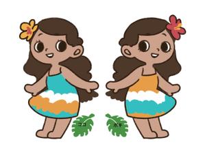 柿生(kakio) (aoii)さんのハワイを感じられる双子のキャラクターデザインへの提案