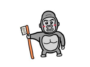 ムファゆか (Mufayuka)さんの小児歯科のキャラクター　「ゴリラのイラスト」　への提案