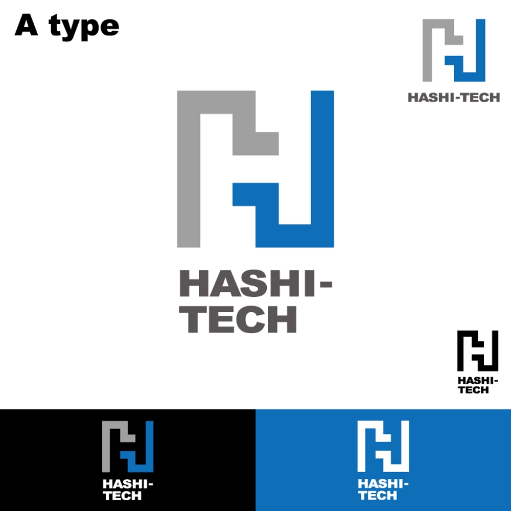 建設業　鉄骨鳶工事　鉄骨解体工事　「HASHI-TECH」のロゴ